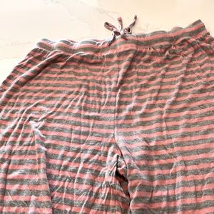 Peachy/grey pajama bottoms